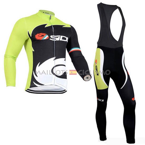 2019 Maillot Rock Racing SIDI Tirantes Mangas Largas Negro Verde